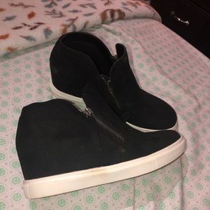 black platform/high heel sneakers